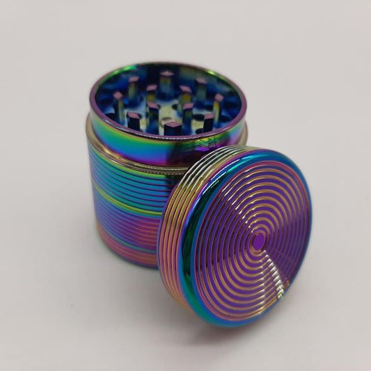 Swirl Oil Spill Small 4 Part Herb Grinder Mini