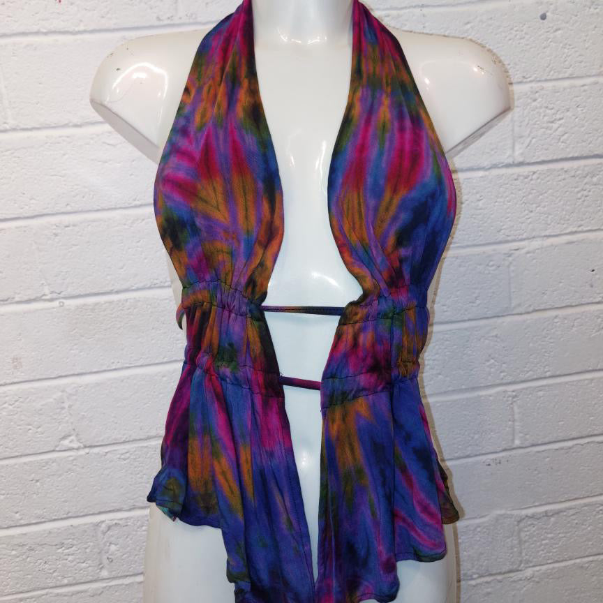 Backless Tie-Dye Crop Top