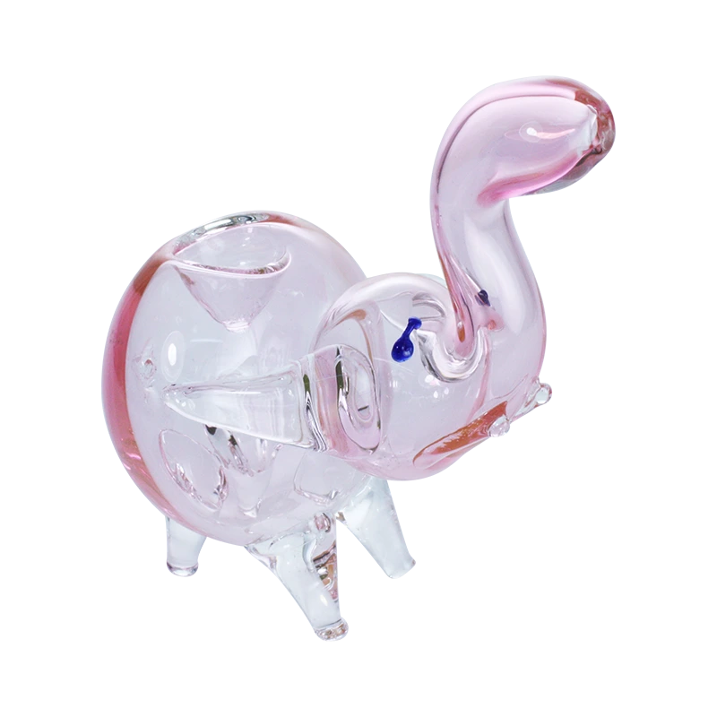 Crystal Pink Elephant Glass Pipe