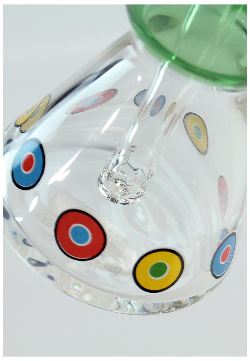 Black Leaf Glass Pipe Hole Diffuser with Circle