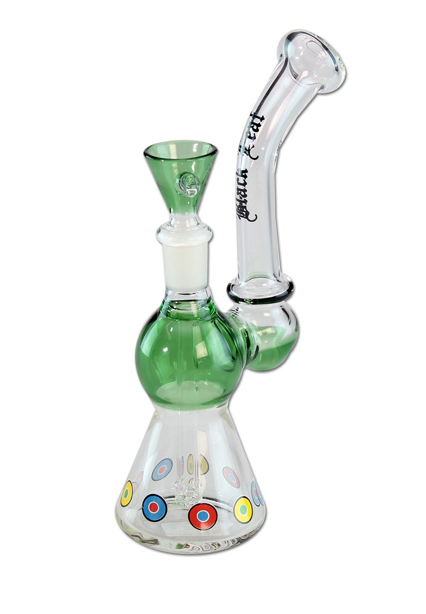 Black Leaf Glass Pipe Hole Diffuser with Circle