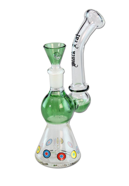 Black Leaf Glass Pipe Hole Diffuser with Circle