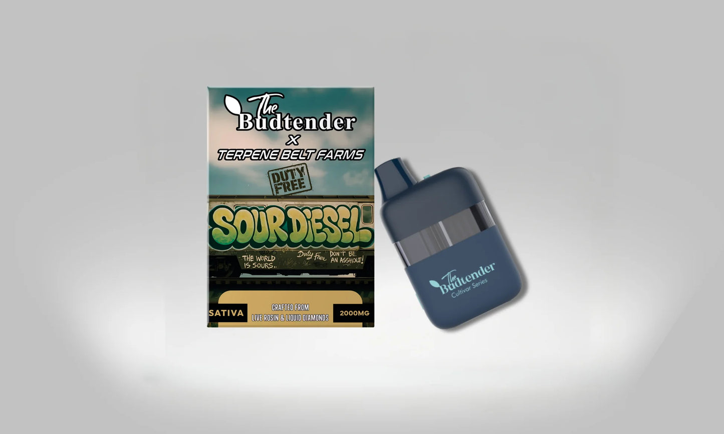 The Budtender 2ml Liquid Diamonds Vape - Sour Diesel