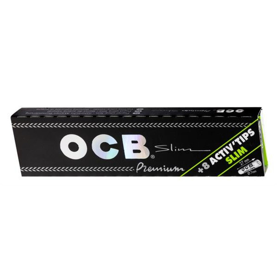 OCB Black Kingsize Papers with Activ Tips