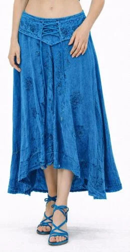 Acid Wash Maxi Skirts