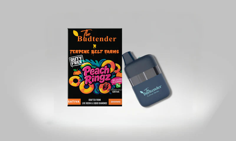 The Budtender 2ml Liquid Diamonds Vape - Peach Ringz