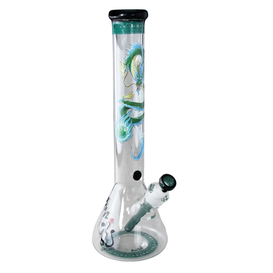 BLACK LEAF Qinglong Dragon Glass Water Pipe