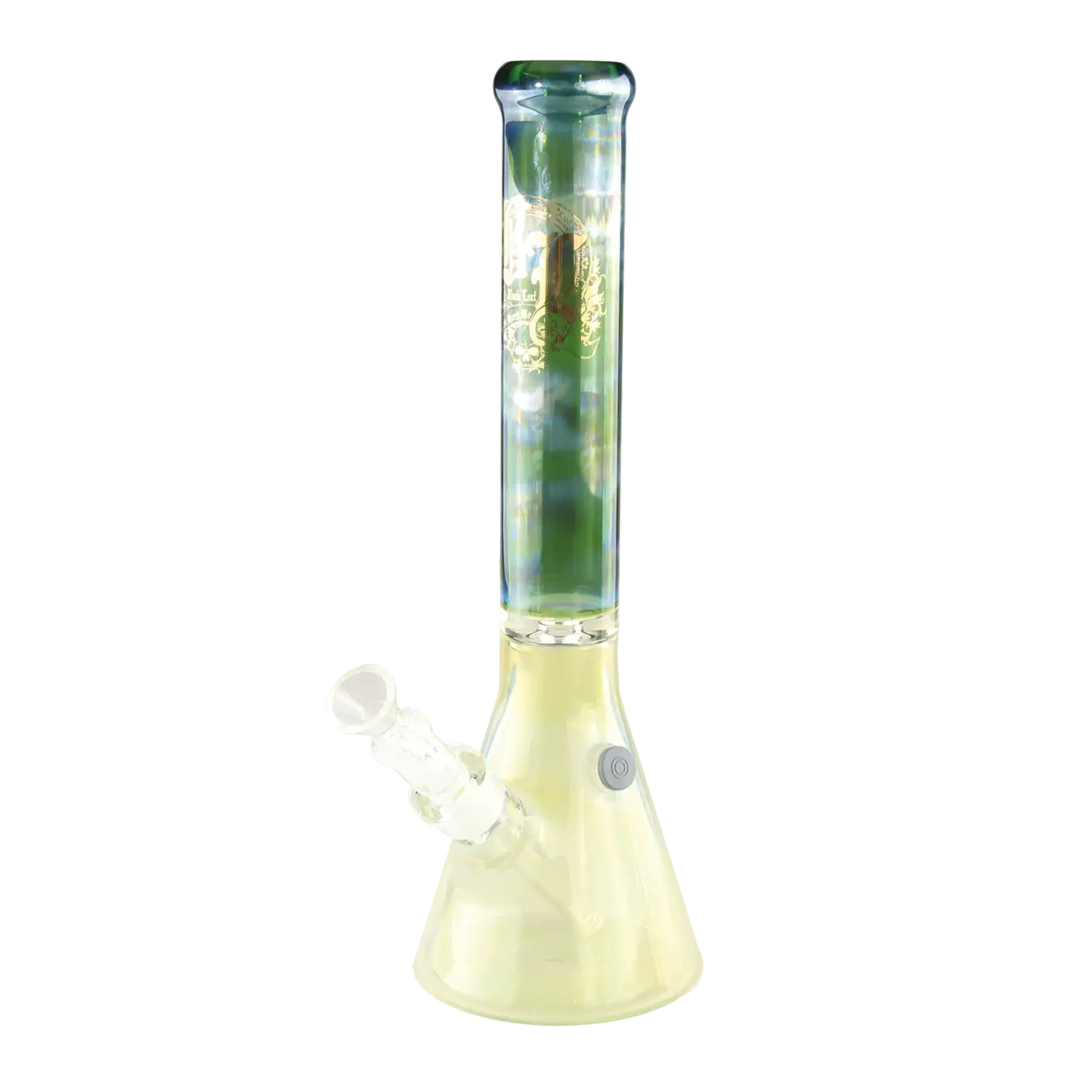 BLACK LEAF Cylinder Silver Vaporized XL Glass Water Pipe