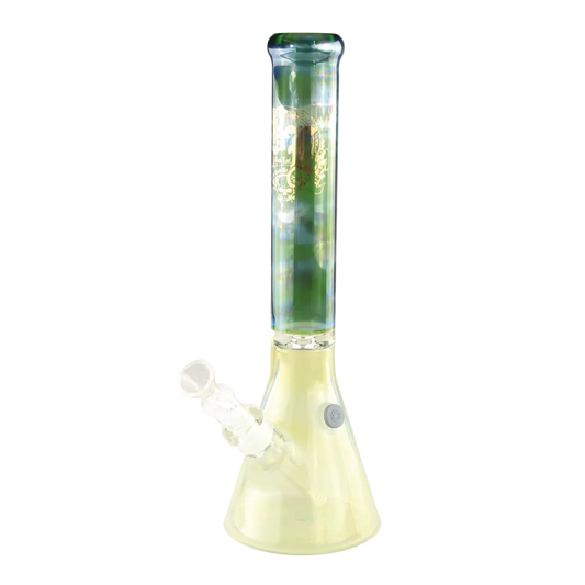 BLACK LEAF Cylinder Silver Vaporized XL Glass Water Pipe