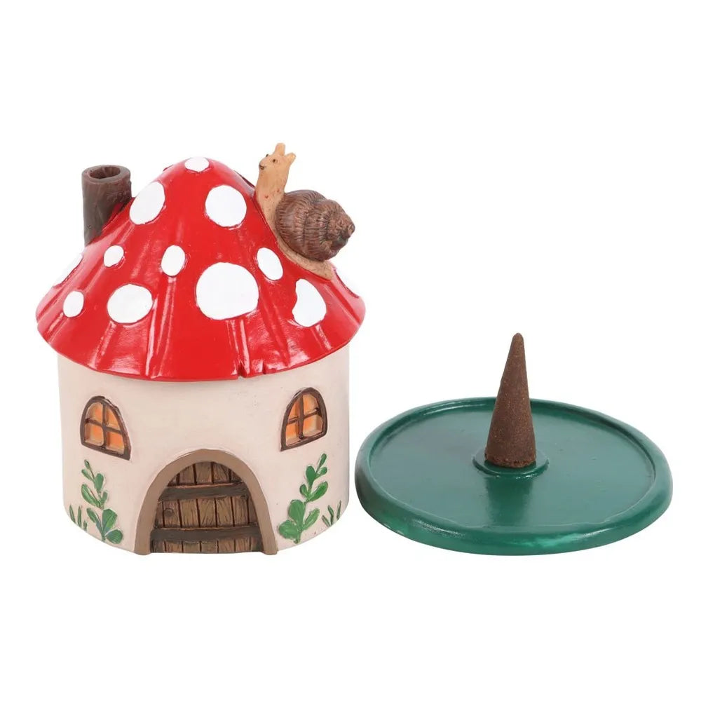 Mushroom House Incense Cone Burner