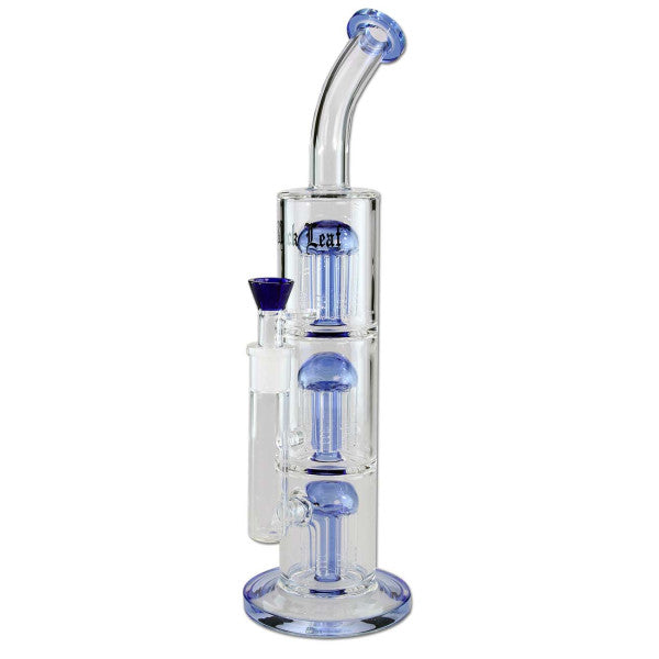 BLACK LEAF 3x8-Arm Perc Glass Water Pipe