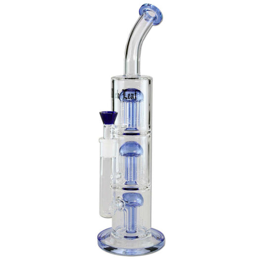 BLACK LEAF 3x8-Arm Perc Glass Water Pipe