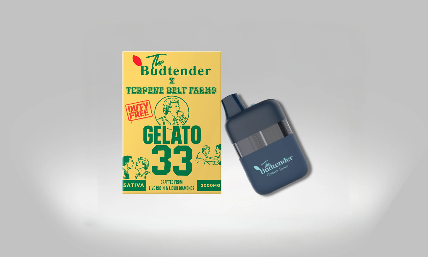 The Budtender 2ml Liquid Diamonds Vape - Gelato 33