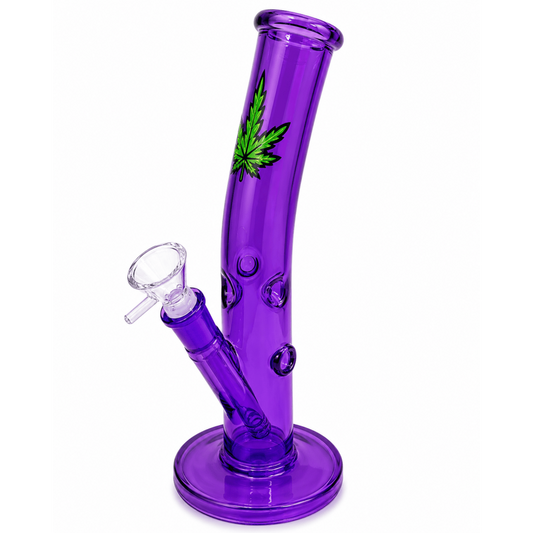 Purple Bent Leaf Water Pipe