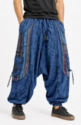 Woven Leg Ali-Baba Trousers