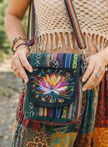 Lotus Flower Passport Bags