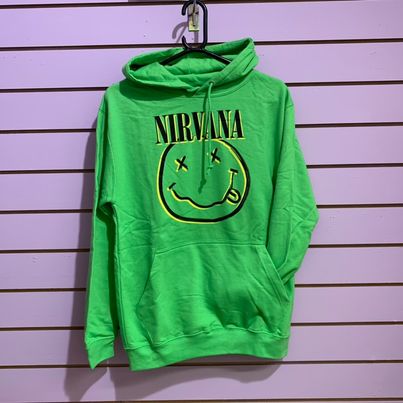Nirvana Smiley Hoodie - Green