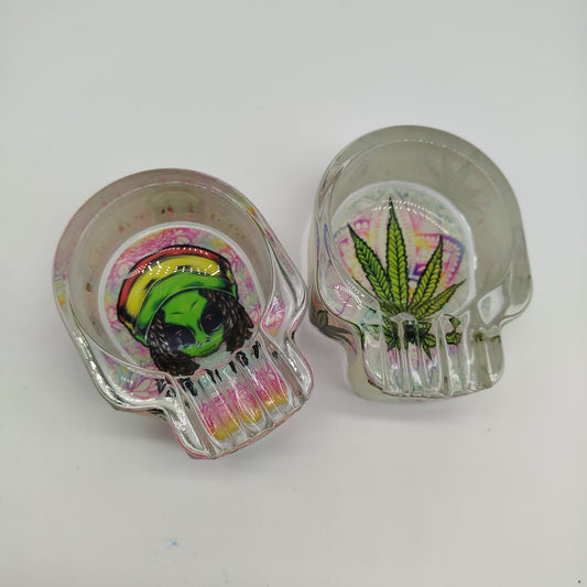 Skull Glass Ashtray