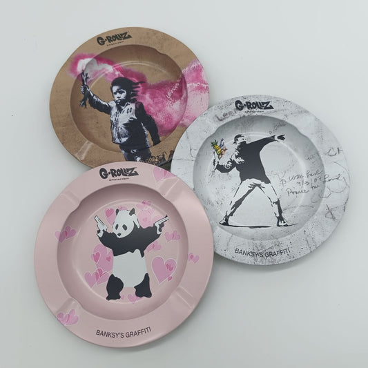 G-ROLLZ Metal Ashtrays - Banksy Collection