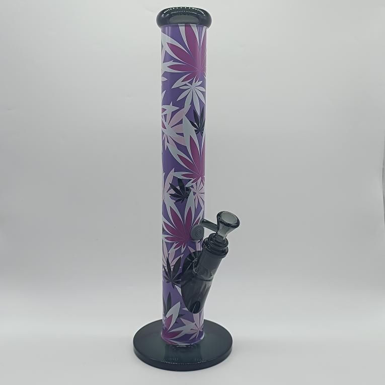 Purple Leaf Glass Bong