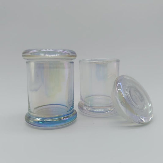 Pearlescent Glass Storage Jars