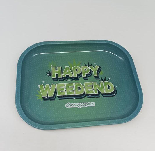 Happy Weedend Mini Roll Tray