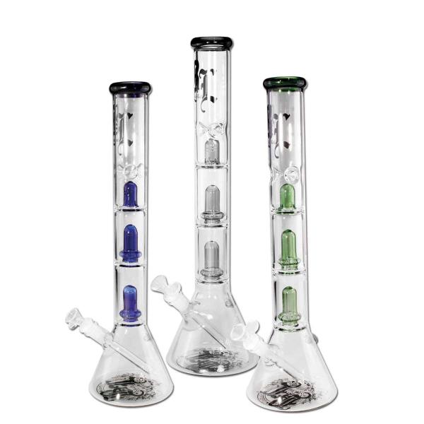 BLACK LEAF Tower 3-Perc XL Glass Bong