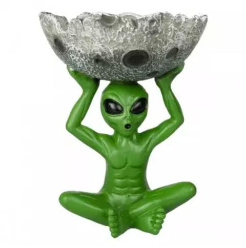 Alien & Moon Ceramic Ashtray