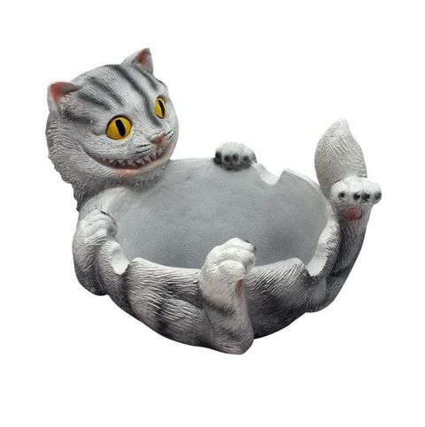 Tabby Cat Ceramic Ashtray