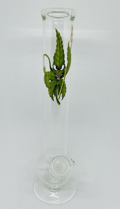 Devilish Leaf Glass Water Pipe - 01398