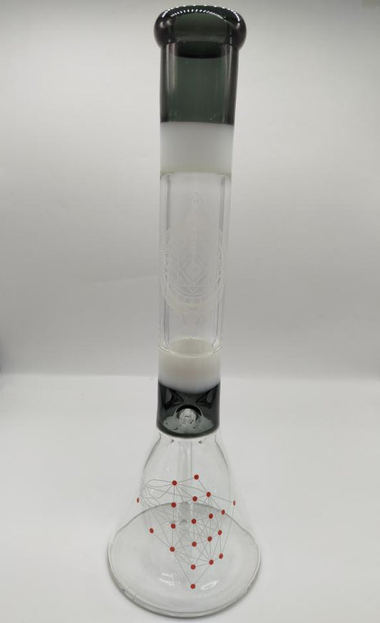 X-Strong Geometric Glass Water Pipe 73B