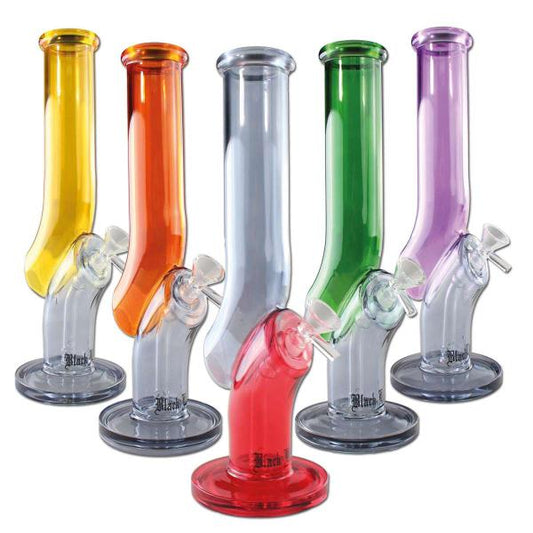 BLACK LEAF 2-Tone Straight Shooter Glass Water Pipes