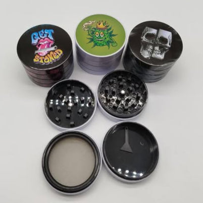 Metal & Acrylic Herb Grinder - 4 Part