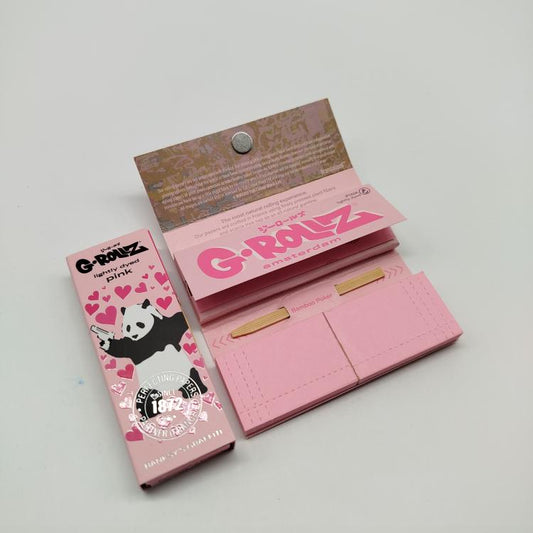 G-ROLLZ 'Thug Panda' Pink 1+1/4 Papers & Tips