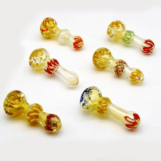 Yellow Coloured Glass Hand Pipe