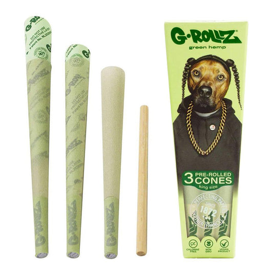 G-ROLLZ 'Rap' Kingsize Green Cones