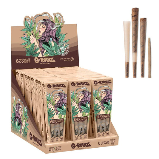 G-ROLLZ Unbleached 'Colossal Dreams' 1+1/4 Pre-Rolled Cones