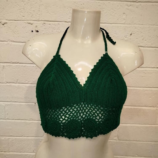 Green Crochet Bralette