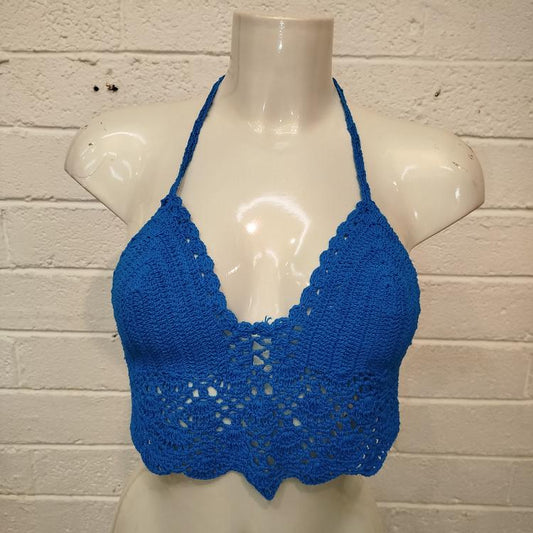Blue Crochet Bralette