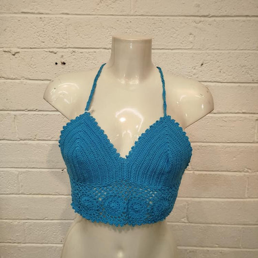 Light Blue Crochet Bralette