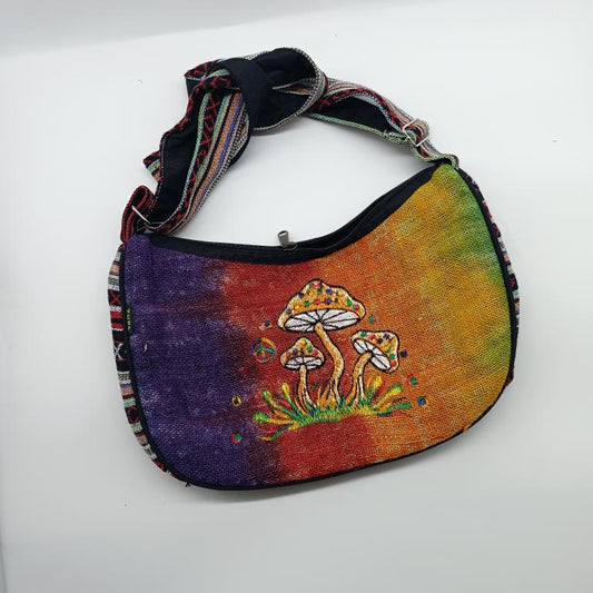 Half-Moon Shoulder Bag - Mushrooms