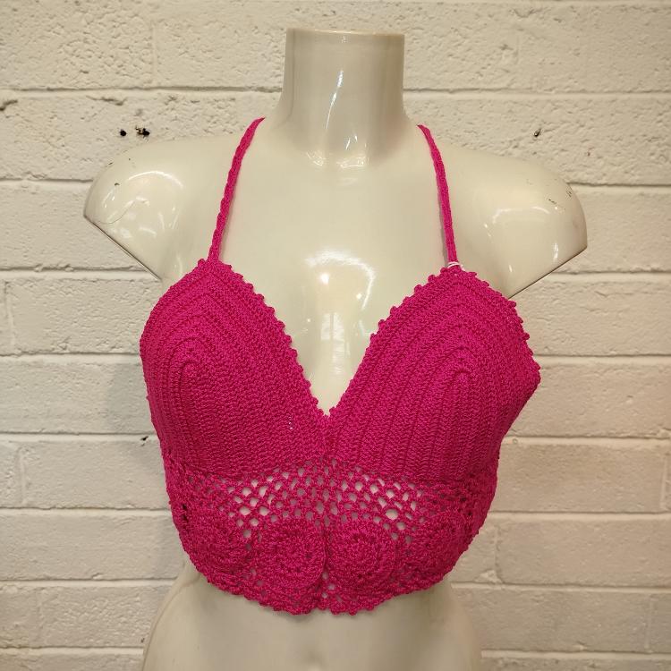 Hot Pink Crochet Bralette