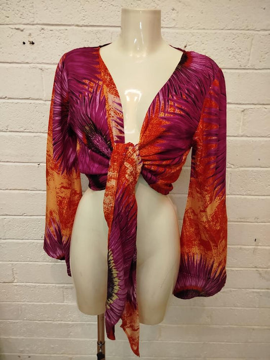 Sari Wrap - Purple & Orange