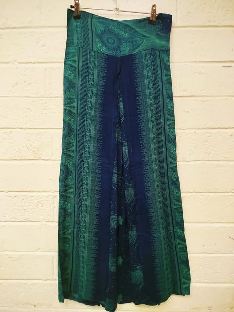 Double Layer Pants Blue & Green