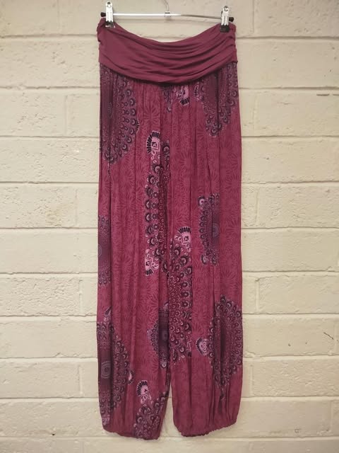 Purple Mandala Band Trousers