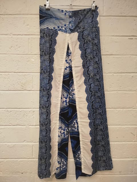 Double Layer Pants Blue & White