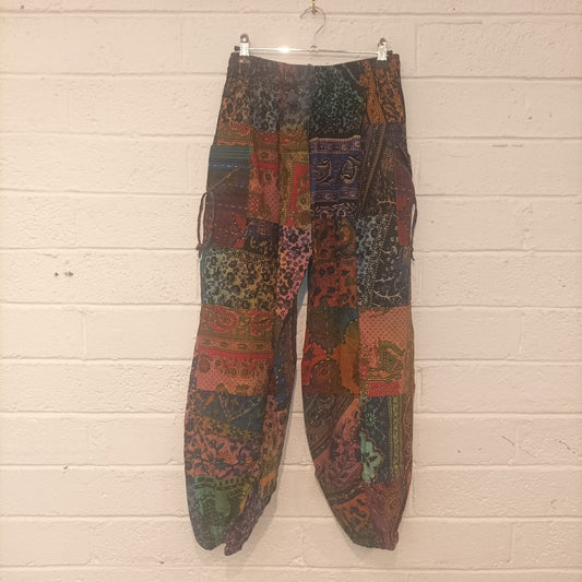 Mosaic Patchwork Haram Pants