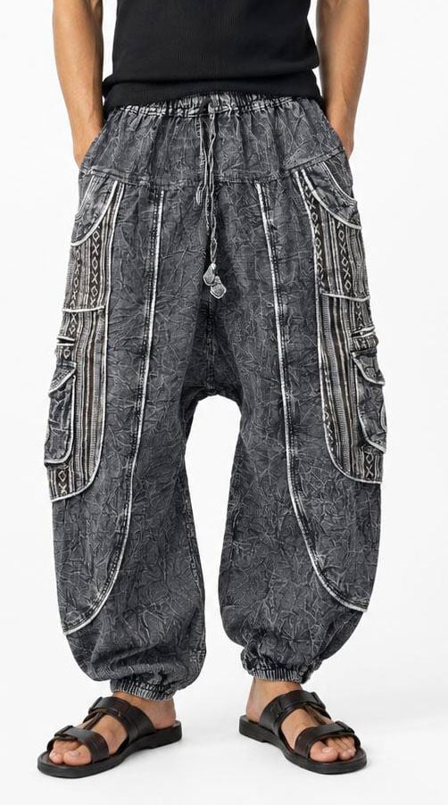 Woven Leg Ali-Baba Trousers