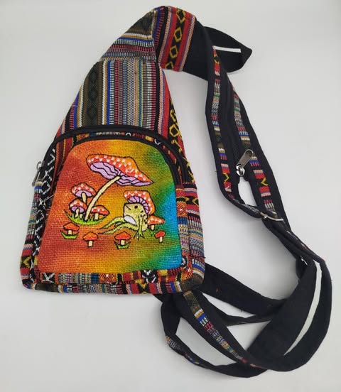Mushroom Frog Convertable Cross-Body Bag
