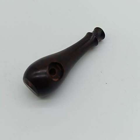 Rounded Small Black Wooden Pipe